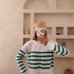 پلیور FRC WOMAN راه راه سبز