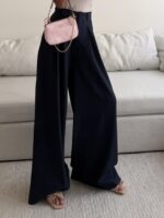 CATTLEYA Wide Leg Pants | Navy Blue