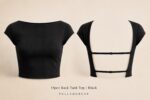 Pullandbear |Open Back Tank Top Black - Image 3