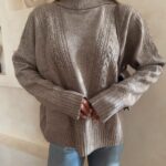 پلیور یقه اسکی موکا