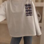 تیشرت  آستین بلند سفید