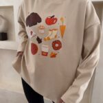 تیشرت  آستین بلند طرح پاییزه 1