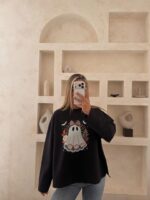 تیشرت  آستین بلند مشکی - Image 2