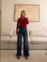 شلوار جین واید لگ H&M آبی تیره