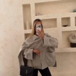 پالتو شال دار خاکی