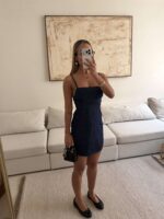 پیراهن جین مینی بنددار نازک ZARA | Thin Strap Denim - Image 4