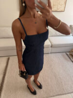 پیراهن جین مینی بنددار نازک ZARA | Thin Strap Denim - Image 3