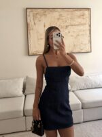 پیراهن جین مینی بنددار نازک ZARA | Thin Strap Denim