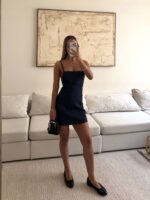 پیراهن جین مینی بنددار نازک ZARA | Thin Strap Denim - Image 2