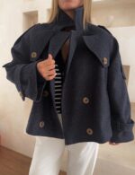 پالتو مادام سرمه ایی - Image 8