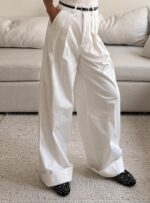 Zara | Ivory White Wide-Leg Tailored