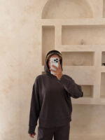 ست هودی و شلوار طوسی - Image 2