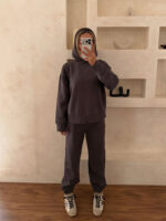 ست هودی و شلوار طوسی