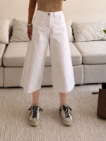 شلوار جین واید لگ کراپ Bershka | Clean Summer Fit