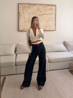 کت کراپ بندی لینن ostin - Image 2