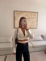 کت کراپ بندی لینن ostin