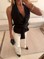 تاپ کلاسیک ZARA مشکی - Image 2