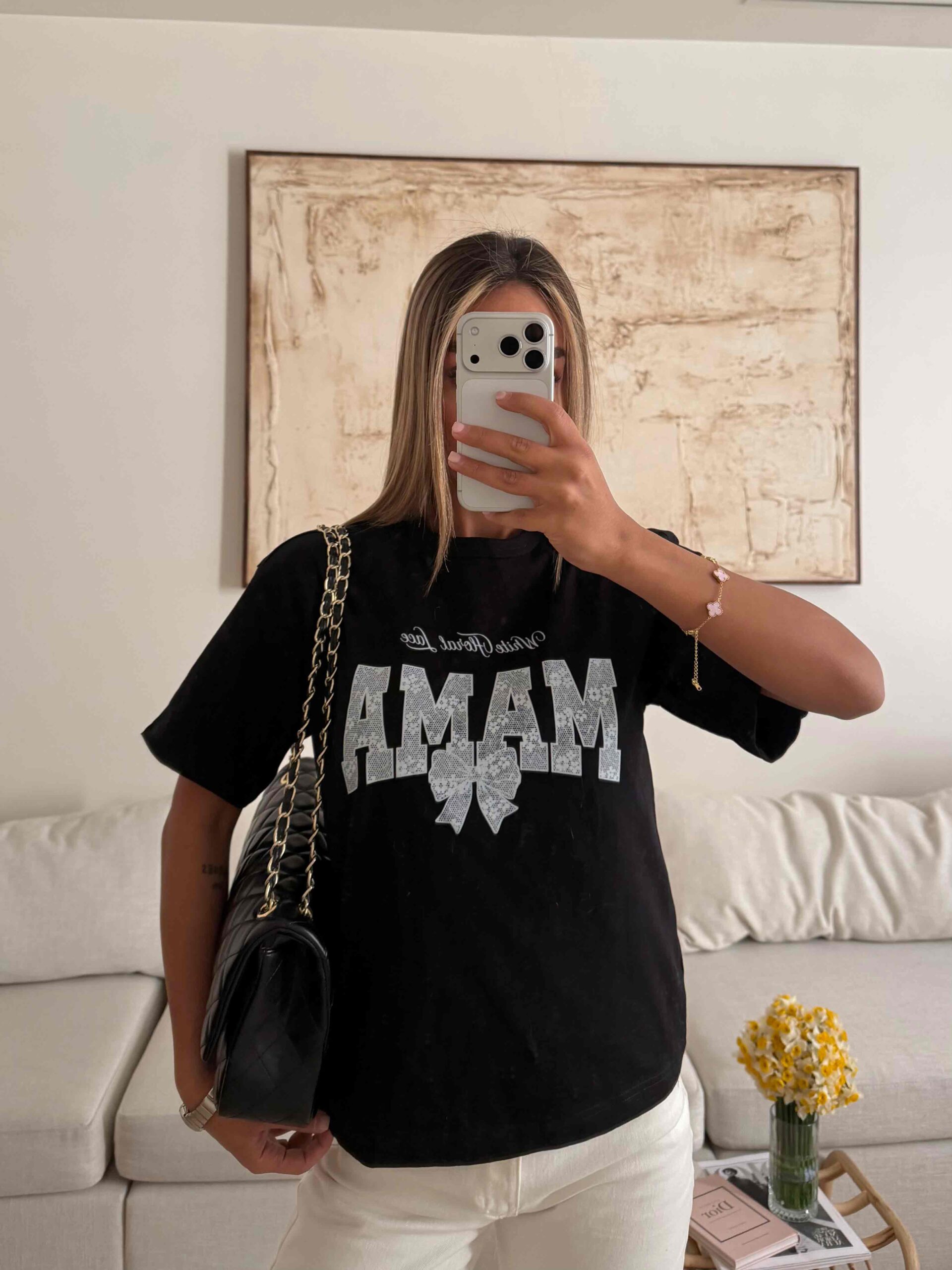 تیشرت-am تیشرت Eleven مدل طرح MAMA Bow Care - Image 1