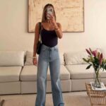 شلوار جین واید لگ H&M رنگ Soft Light