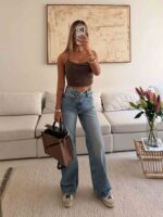 شلوار جین واید لگ H&M آبی کلاسیک - Image 2