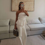 تاپ دکلته ZARA سفید