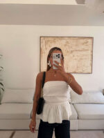 تاپ دکلته ZARA سفید - Image 3