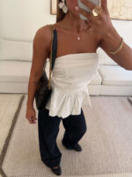 تاپ دکلته ZARA سفید - Image 4