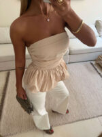 تاپ دکلته ZARA کرم - Image 2