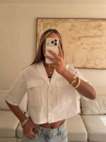 شومیز لینن ostin دو جیب