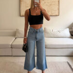 شلوار جین H&M واید سایز 36