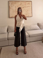 شلوار واید لگ جین H&M ذغالی - Image 3