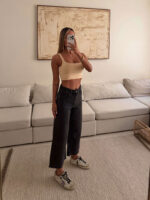 شلوار واید لگ جین H&M ذغالی - Image 2