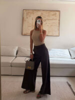 شلوار واید لگ فاق بلند H&M موکا - Image 3