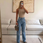 شلوار جین نیم بگ H&M سایز 36