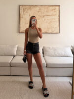 ZARA | Charcoal Denim Hot Shorts - Image 4