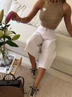 شلوار جین واید لگ کراپ Bershka | Clean Summer Fit - Image 3