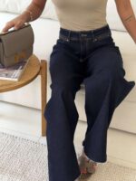 Navy Blue Wide-Leg Jeans – LCW - Image 4