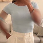 River Island |Slim fit tee | sky blue