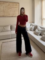 Navy Blue Wide-Leg Jeans – LCW