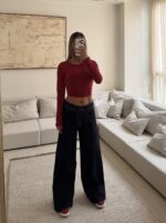 Navy Blue Wide-Leg Jeans – LCW - Image 6