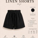 CATTLEYA Linen Shorts | Black