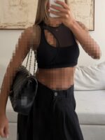 H&M | Mesh Panel Cut-Out Top