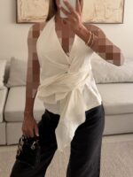 تاپ کلاسیک ZARA سفید