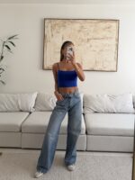 Sterdivarius-Crop Top- Cobalt Blue