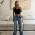 شلوار جین واید لگ H&M رنگ Soft Light