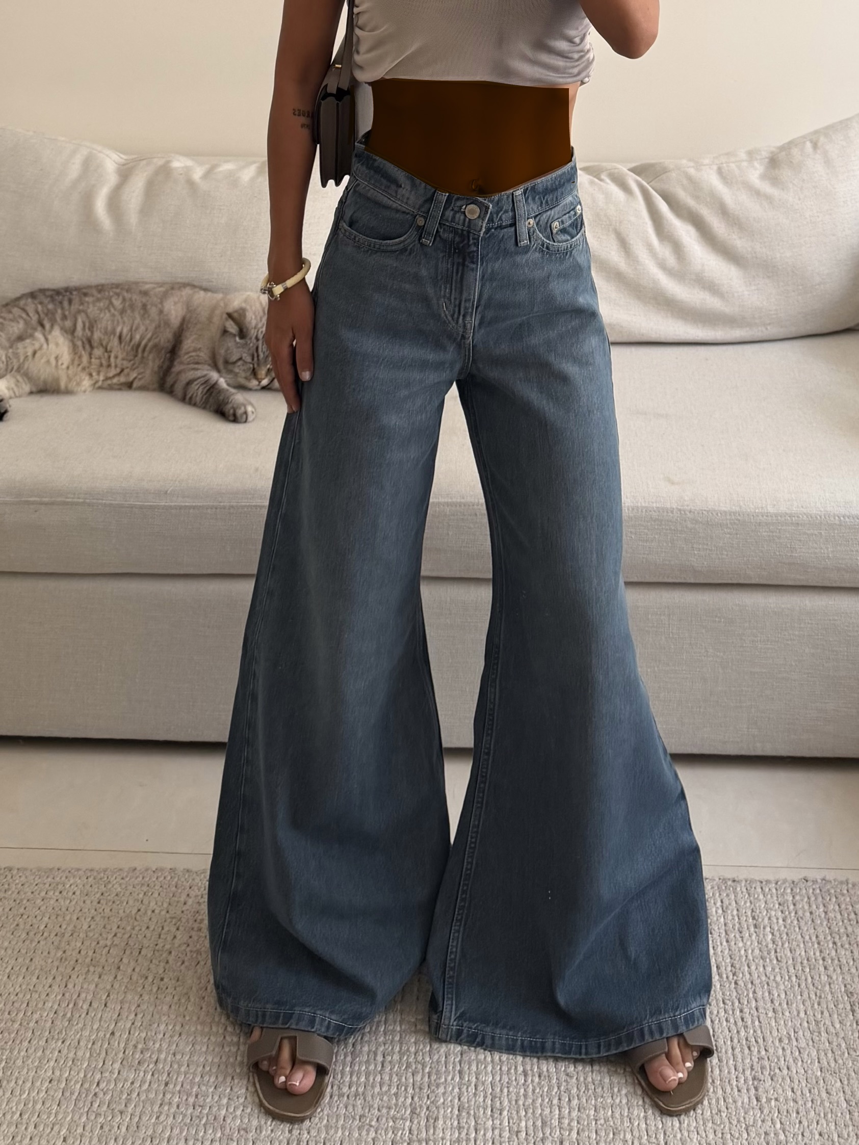 IMG_5512 Zara-Extreme Wide-Leg Jeans - تصویر 1
