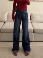 شلوار جین واید لگ H&M l Navy Blue - Image 2