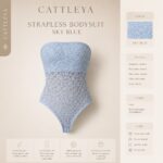 BERSHKA |Strapless Bodysuit Sky Blue