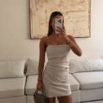 Zara-Soft Sand -mini slip Dress