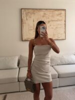 Zara-Soft Sand -mini slip Dress